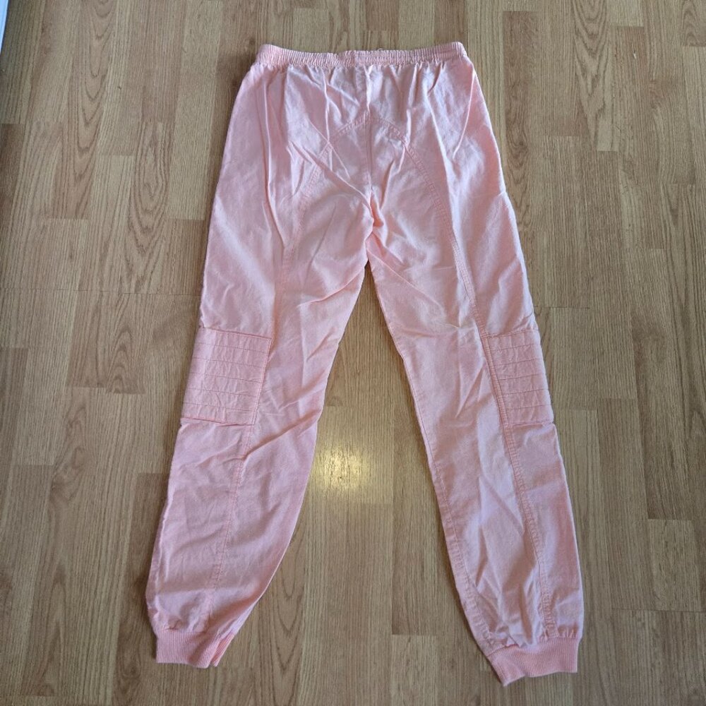 Vintage 80s Taylor II by Sandra Taylor Coral Cotton Jogger Pants Small USA Made - Picture 4 of 7